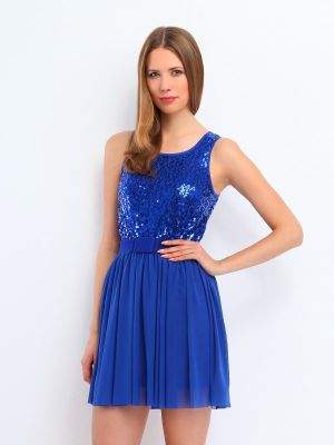 Top Secret modré šaty s flitry