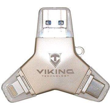 Viking USB Flash disk 3.0 4v1 64GB stříbrná