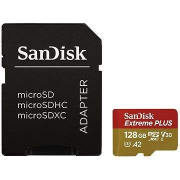 SanDisk MicroSDXC 128GB Extreme Plus A2 UHS-I (V30) U3 + SD adaptér