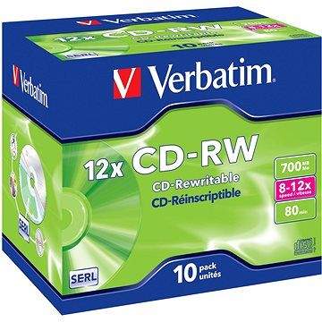 Verbatim CD-RW 12x, 10ks v krabičce