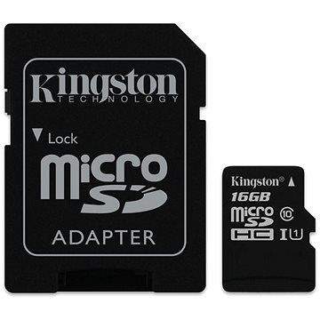 Kingston Canvas Select MicroSDHC 16GB UHS-I U1 + SD adaptér