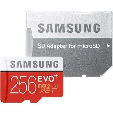 Samsung MicroSDXC 256GB EVO Plus UHS-I U3 + SD adaptér