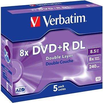 Verbatim DVD+R 8x, Dual Layer 5ks v krabičce