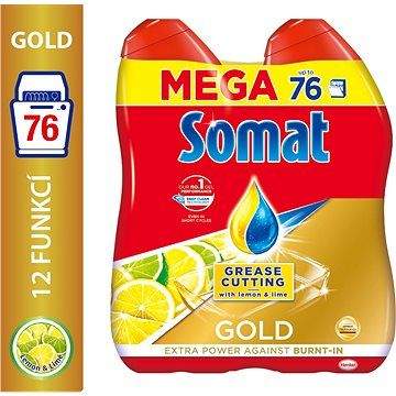 SOMAT Gold Grease Cutting Lemon & Lime 2× 684 ml (76 dávek)