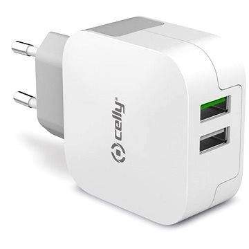 CELLY TURBO travel charger 2 x USB white