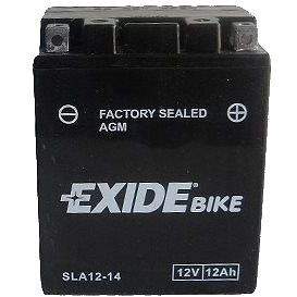 EXIDE BIKE Factory Sealed 12Ah, 12V, AGM12-14 (YTX14AHL-BS) 