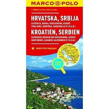 Marco Polo Chorvatsko, Srbsko, Slovinsko, Bosna 1:800 000: Hrvatska Srbija Kroatien Serbien