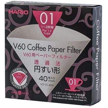 Hario papírové filtry V60 – 01 40ks