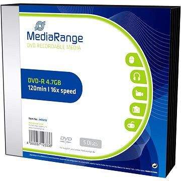 MediaRange DVD-R 5ks v SLIM krabičce