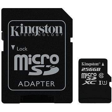 Kingston Canvas Select MicroSDXC 256GB UHS-I U1 + SD adaptér