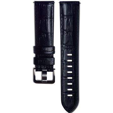 Samsung Galaxy Watch Braloba strap Classic Leather 22mm - Alligator pattern Černá