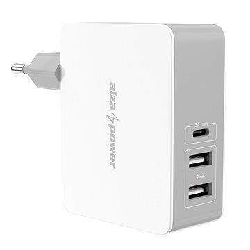 AlzaPower T3C Triple Charger 5.4A White