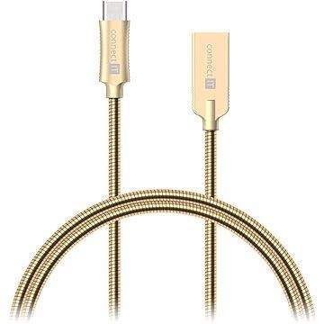 CONNECT IT Wirez Steel Knight USB-C 1m, metallic gold