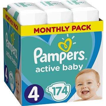 PAMPERS Active Baby vel. 4 Maxi (174 ks) - měsíční balení