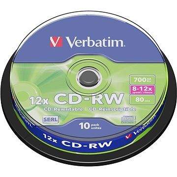 Verbatim CD-RW 10x, 10ks cakebox