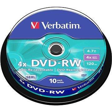 Verbatim DVD-RW 4x, 10ks cakebox