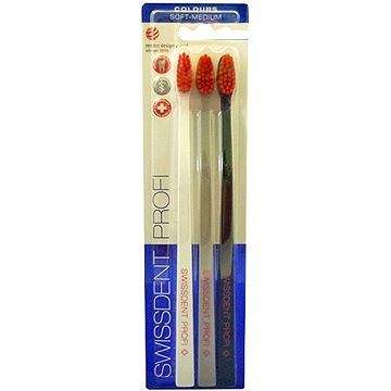SWISSDENT Colours Soft/Medium Trio Pack (white&red, gray&red, black&red)