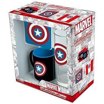 Abysse Captain America set - hrnek, podtácek, sklenice