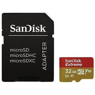 SanDisk MicroSDHC 32GB Extreme A1 UHS-I (V30) + SD adaptér