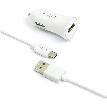FIXED Rapid Charge Car USB-C bílá
