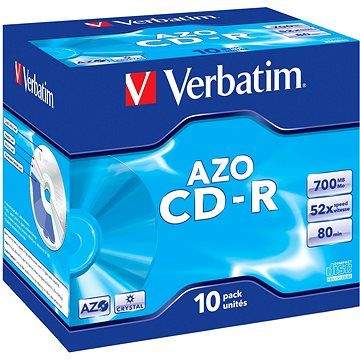 Verbatim CD-R DataLifePLUS Crystal AZO 52x, 10ks v krabičce
