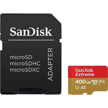 SanDisk MicroSDXC 400GB Extreme A2 UHS-I (V30) U3 + SD adaptér