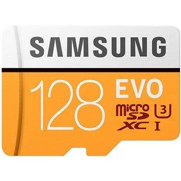 Samsung MicroSDXC 128GB EVO UHS-I U3 + SD adaptér