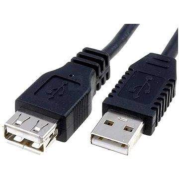 OEM USB 2.0 prodlužovací A-A černý, 0.3m