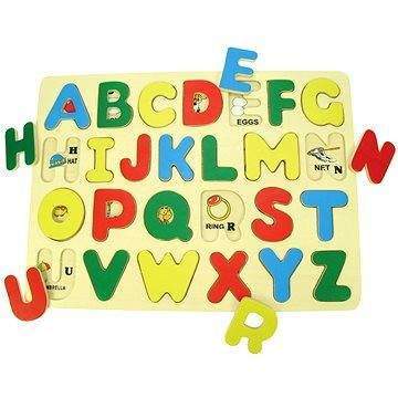 Bigjigs Dřevěné vkládací puzzle - Anglická abeceda s obrázky