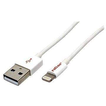 ROLINE USB kabel Lightning 1m bílý