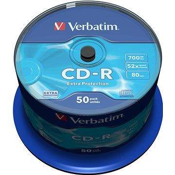 Verbatim CD-R DataLife Protection 52x, 50ks cakebox