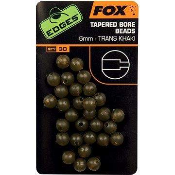 FOX Edges Tapered Bore Beads 6mm Trans Khaki 30ks