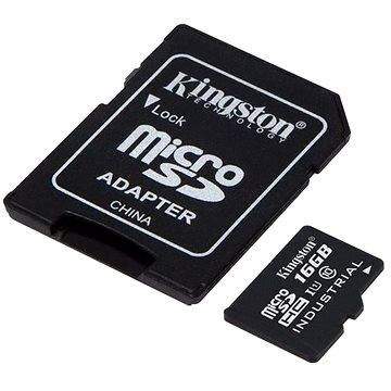 Kingston MicroSDHC 16GB Class 10 UHS-I Industrial Temp + SD adaptér