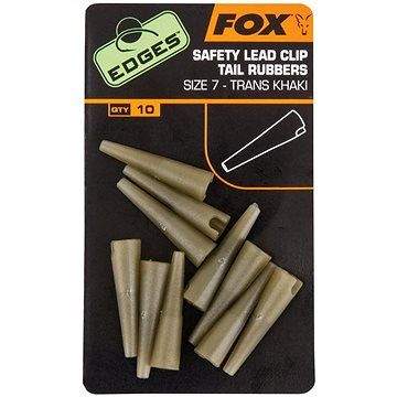 FOX Edges Lead Clip Tail Rubbers Velikost 7 Trans Khaki 10ks