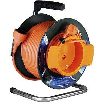 PremiumCord prodlužovací kabel 230V 50m buben, oranžový