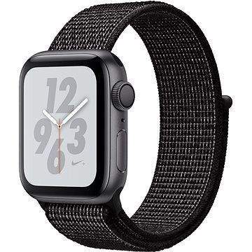Apple Watch Series 4 Nike+ 40mm Vesmírně černý hliník s černým provlékacím sportovním řemínkem Nike