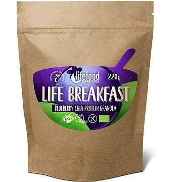 Lifefood Life Breakfast Bio Raw Granola borůvková s chia semínky