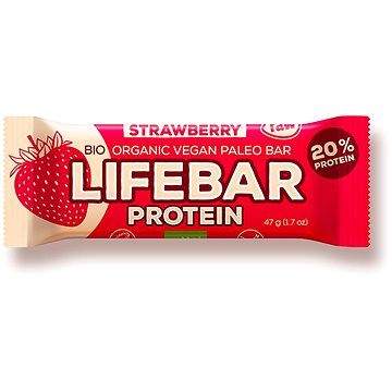 Lifefood Lifebar Protein Bio Raw jahodová – 15 ks