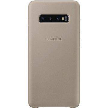 Samsung Galaxy S10+ Leather Cover šedý