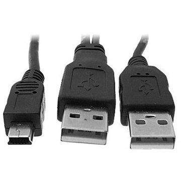 OEM 2x USB A->MINI 5-pin, se zdvojeným napájením, 0.6m