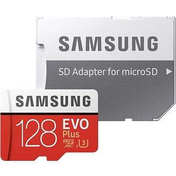 Samsung MicroSDXC 128GB EVO Plus UHS-I U3 + SD adaptér
