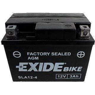 EXIDE BIKE Factory Sealed 3Ah, 12V, AGM12-4 (YTX4L-BS) 