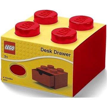 Lego Storage LEGO stolní box 4 se zásuvkou červený