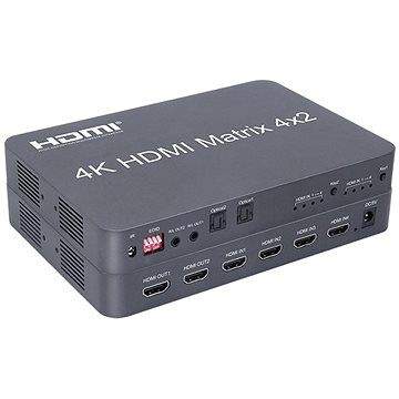 PremiumCord HDMI matrix switch 4:2 s audiem, 4Kx2K a FULL HD 1080p