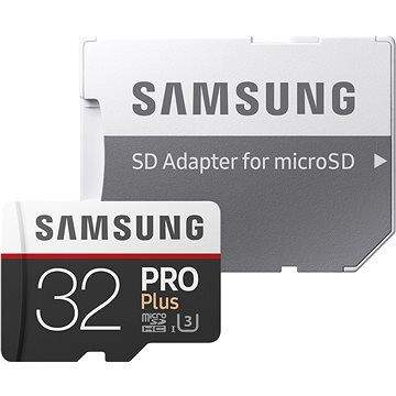 Samsung MicroSDHC 32GB PRO Plus UHS-I U3 + SD adaptér