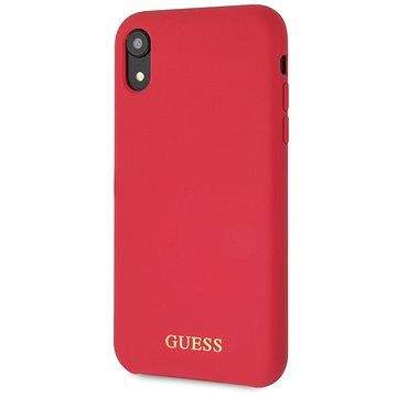 Guess Silicone Gold Logo Red pro iPhone XR