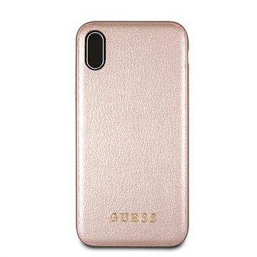 Guess PU Leather Hard Case Iridescent Rose Gold pro iPhone XS Max