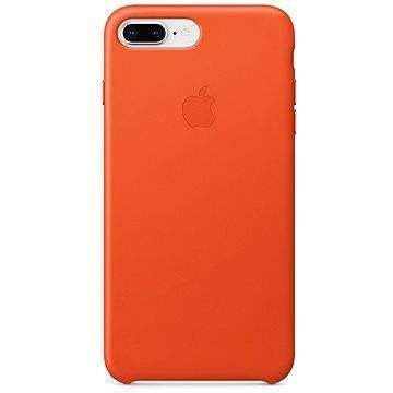 Apple iPhone 8 Plus/7 Plus Kožený kryt jasně oranžový