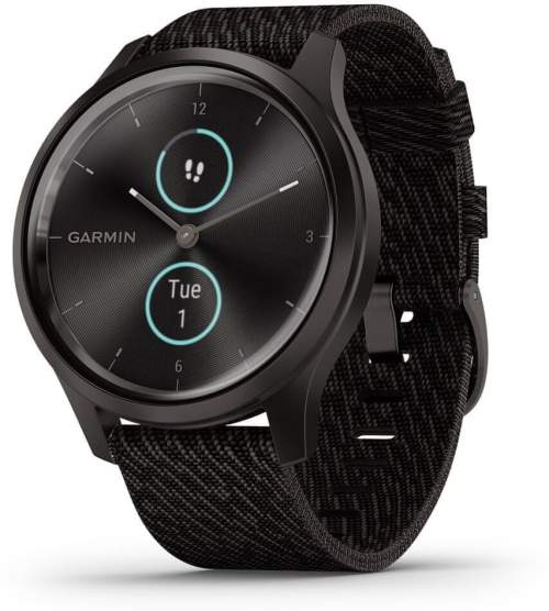 Chytré hodinky Garmin vivomove3 Style Slate/Black Nylon (010-02240-23)