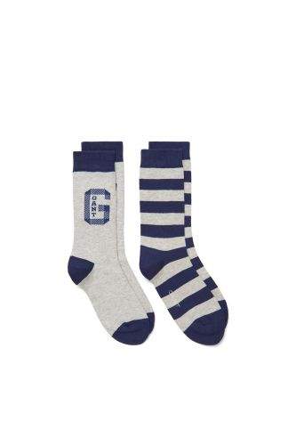 Gant Ponožky Gant Tb. G Barstripe2 Pack Socks 996046-618-Gc-433-31/33 Modrá 31/33